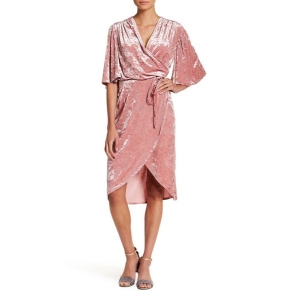NWT Alexia Admor crushed velvet rose wrap dress 3X - Picture 4 of 10